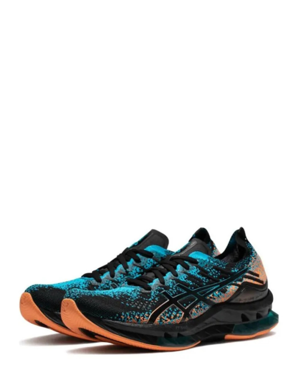 Asicss Gel Kinsei Blast Black Island Orange Sole Running Shoes