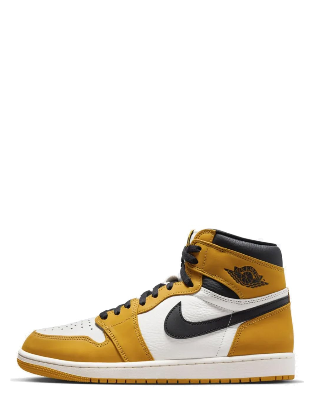 Nikee Air Jordan 1 High Retro OG Yellow Ocher Black Semi Ua