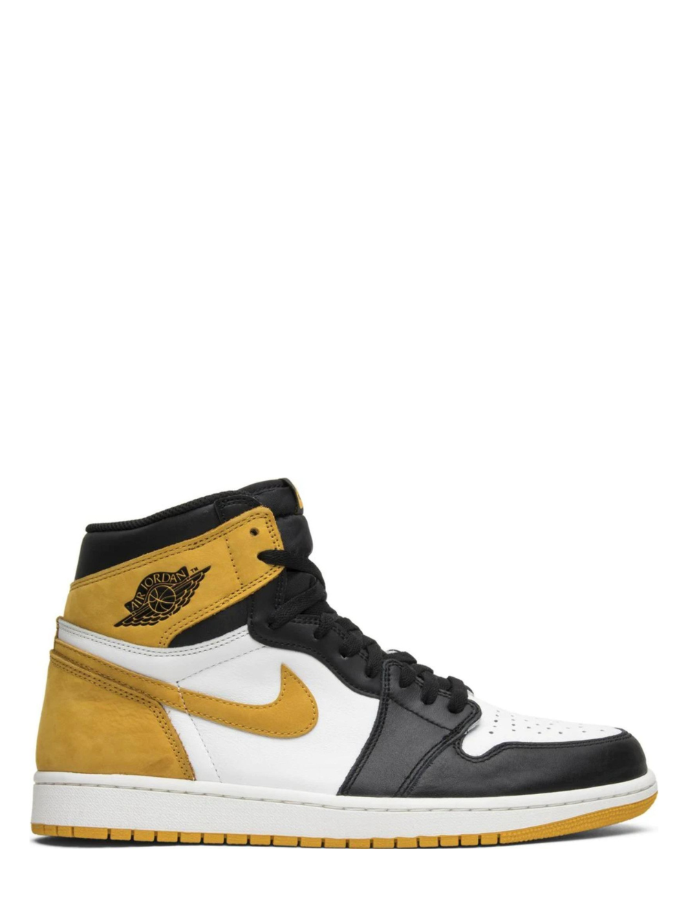Nikee Air Jordan 1 High Retro OG Yellow Ocher Black Semi Ua