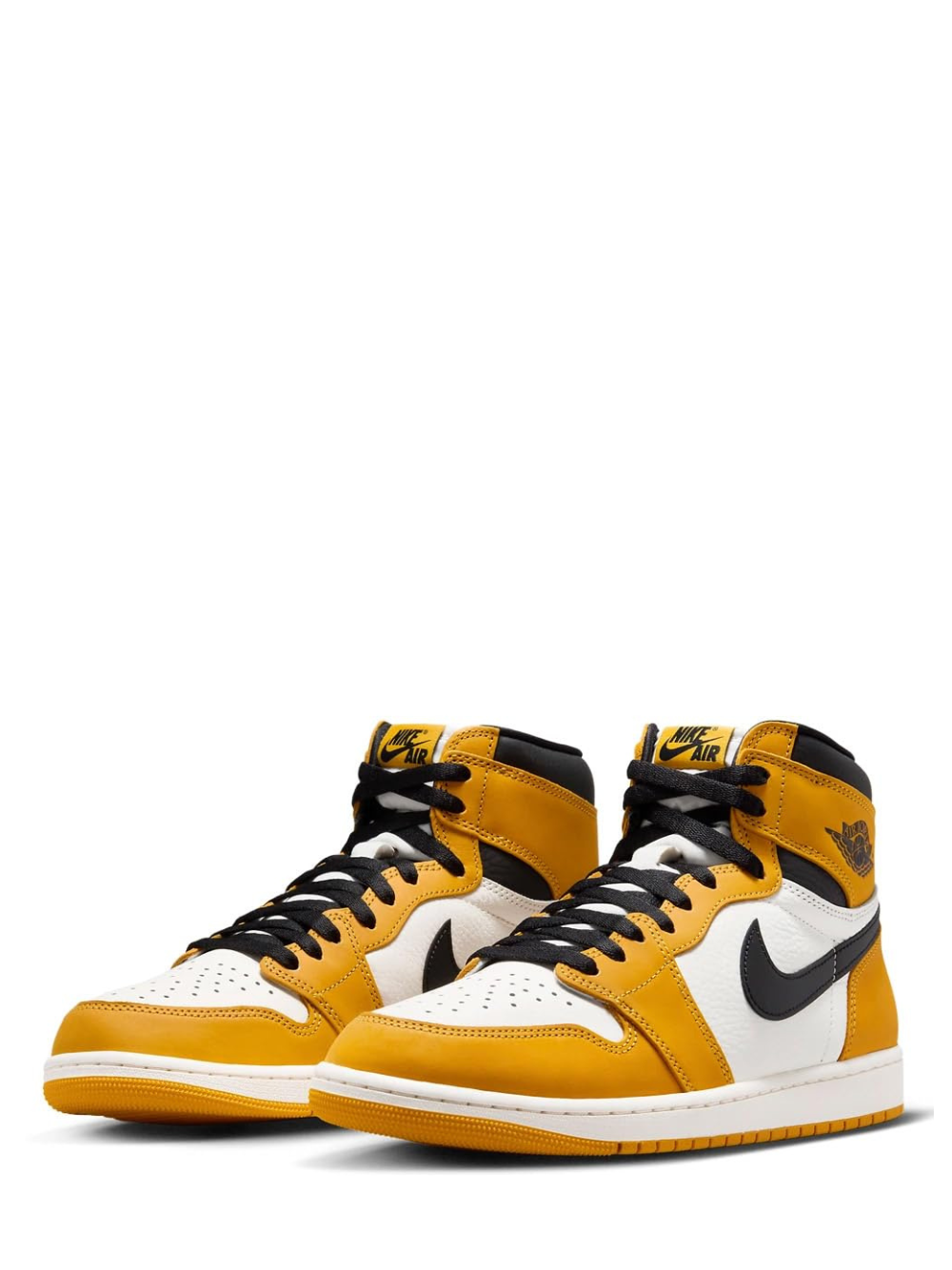Nikee Air Jordan 1 High Retro OG Yellow Ocher Black Semi Ua