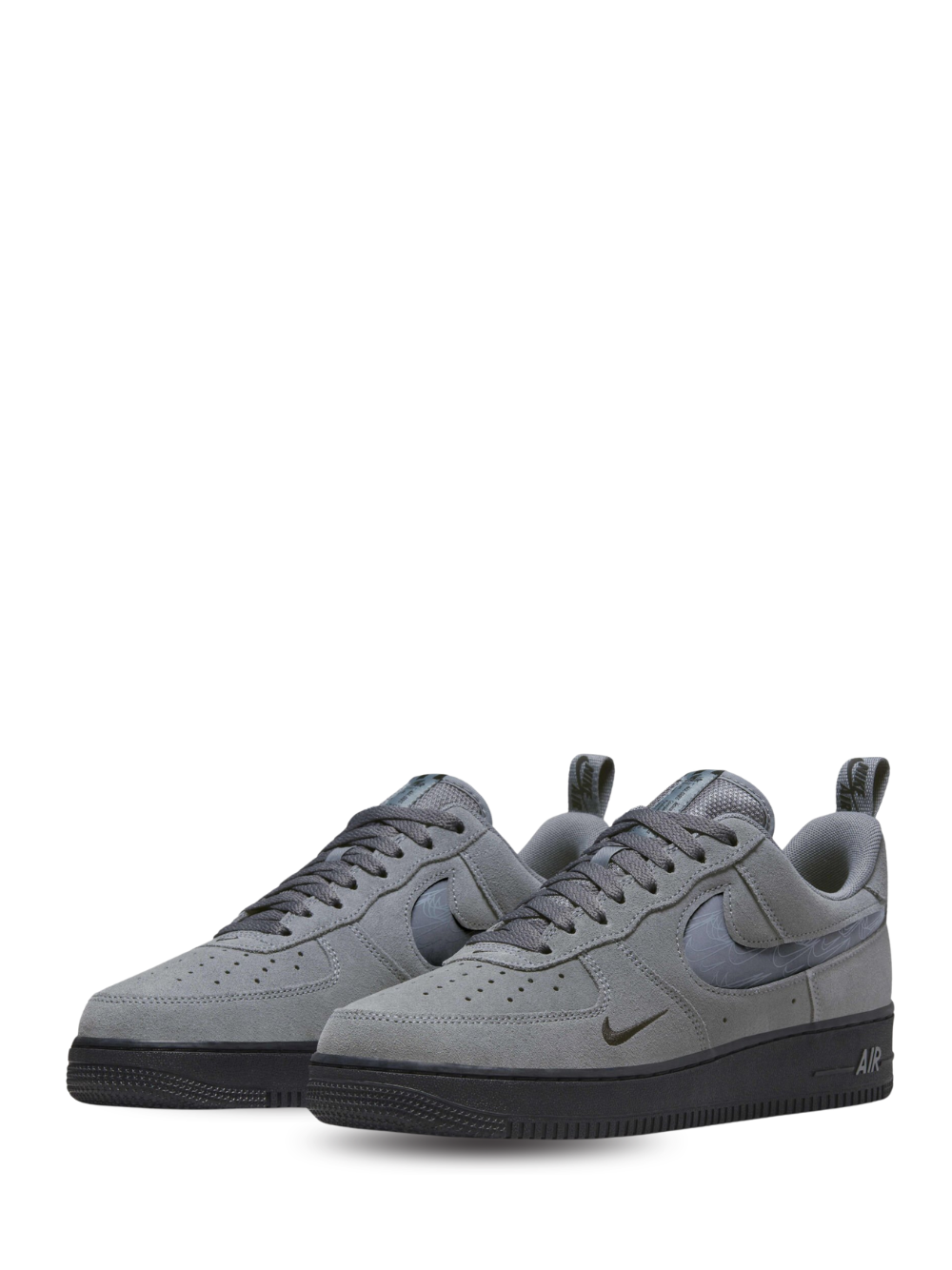 Nike Airforce 1 Low Reflective Swoosh Cool Grey