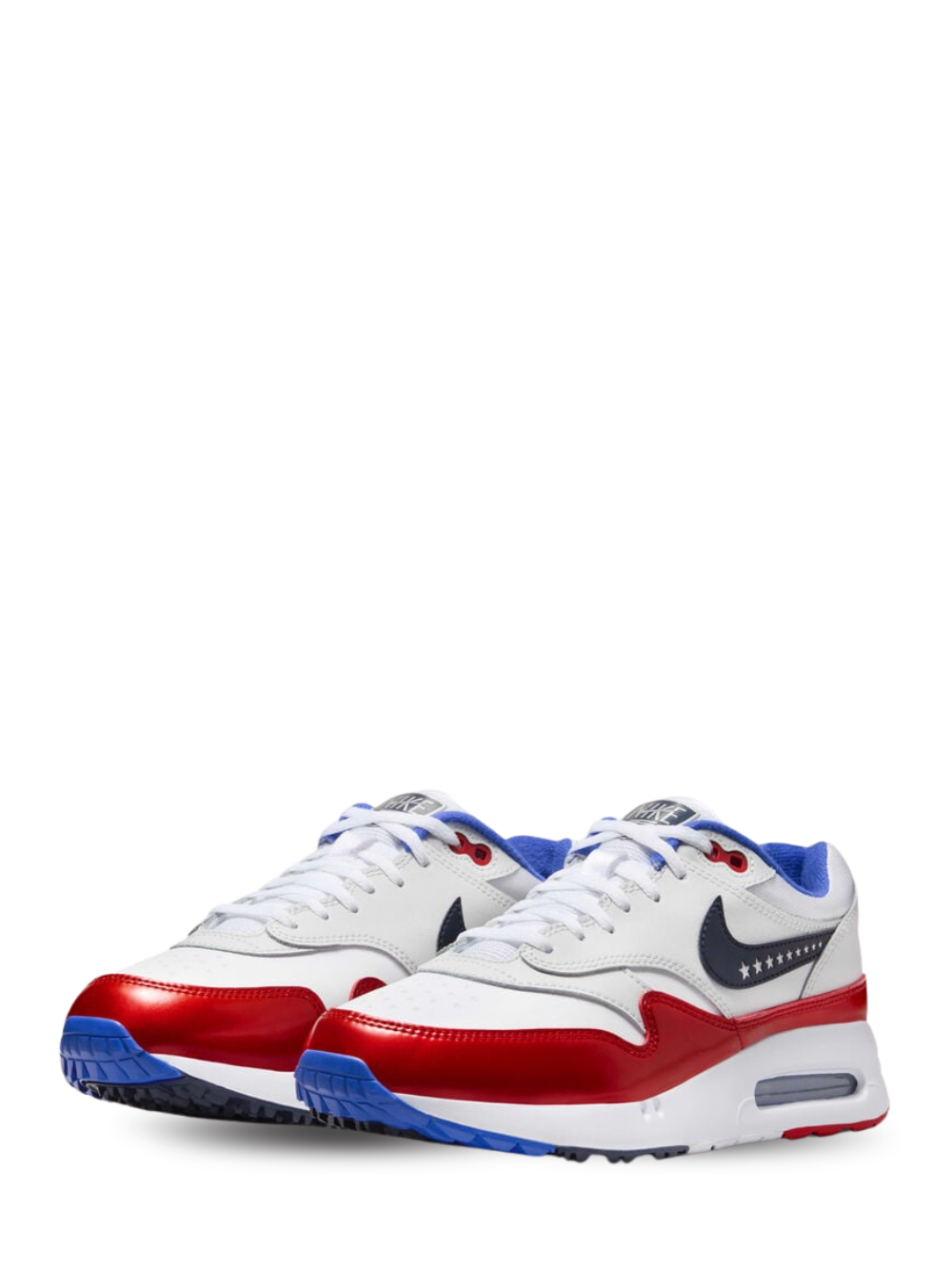 Nikee Airmax 1 Golf USA WHITE RED BLUE