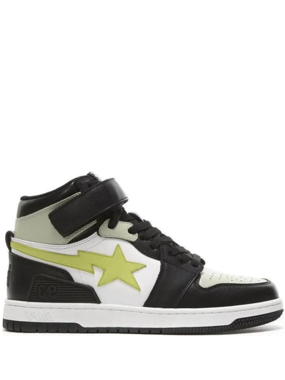 A Bathing Ape Bape Sta Mid Black Neon Green