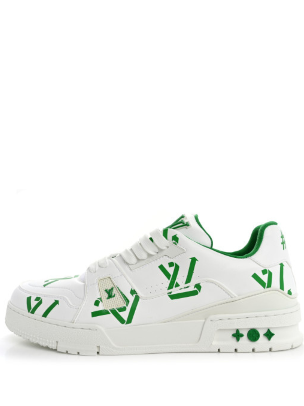 Louis Vuitton LV Monogram Trainer Green Logo Sneakers Sale Fix