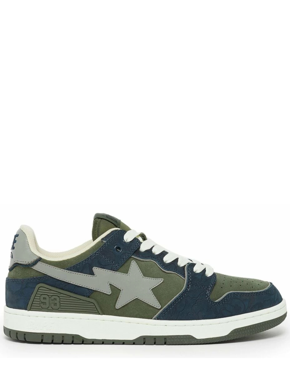 A Bathing Ape Bape SK8 Sta Sneakers in Army Green Gray Blue