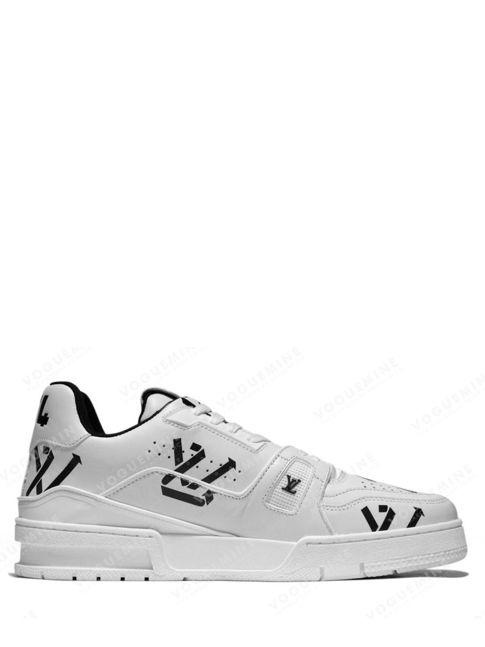 Louis Vuitton LV Monogram Trainer Black Logo Sneakers