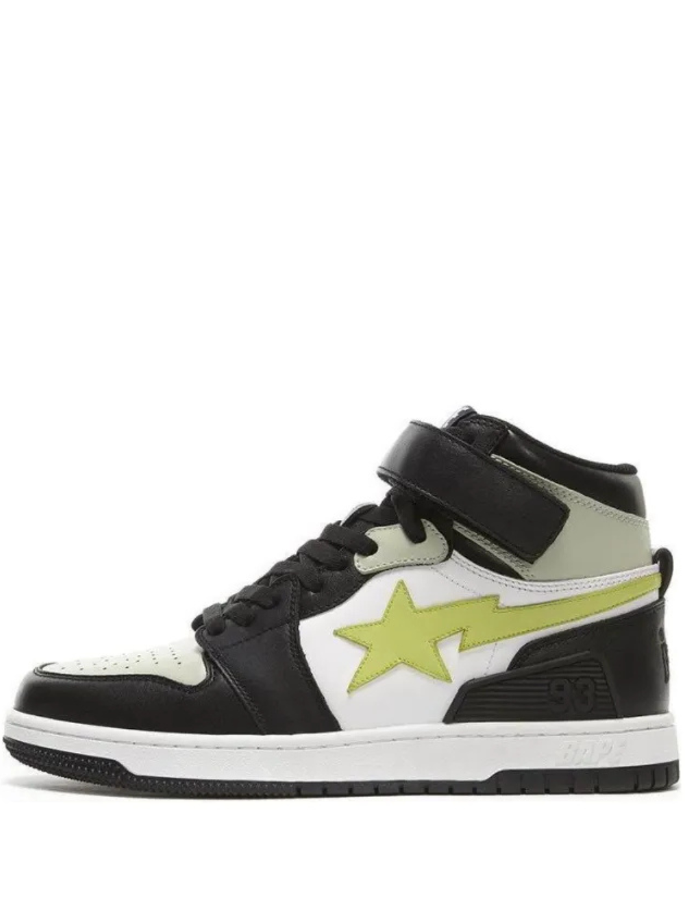A Bathing Ape Bape Sta Mid Black Neon Green