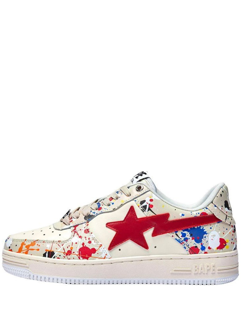 A Bathing Ape Bapesta Low Paint Splatter