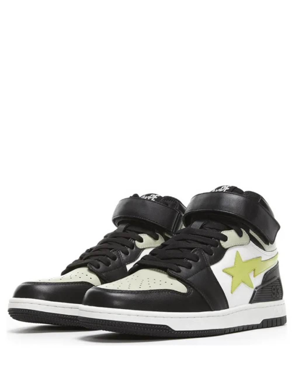 A Bathing Ape Bape Sta Mid Black Neon Green