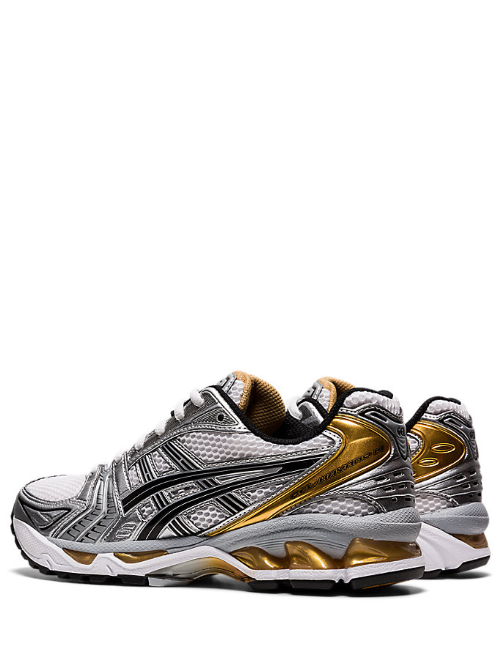 Asicss gel kayano 14 grey gold running shoes