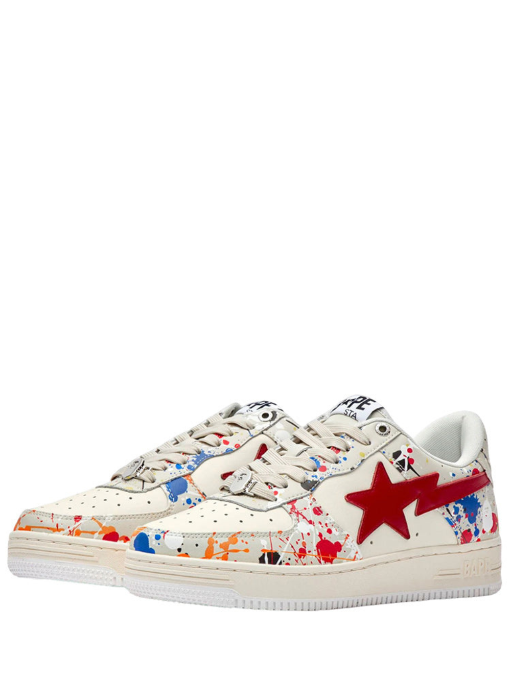 A Bathing Ape Bapesta Low Paint Splatter