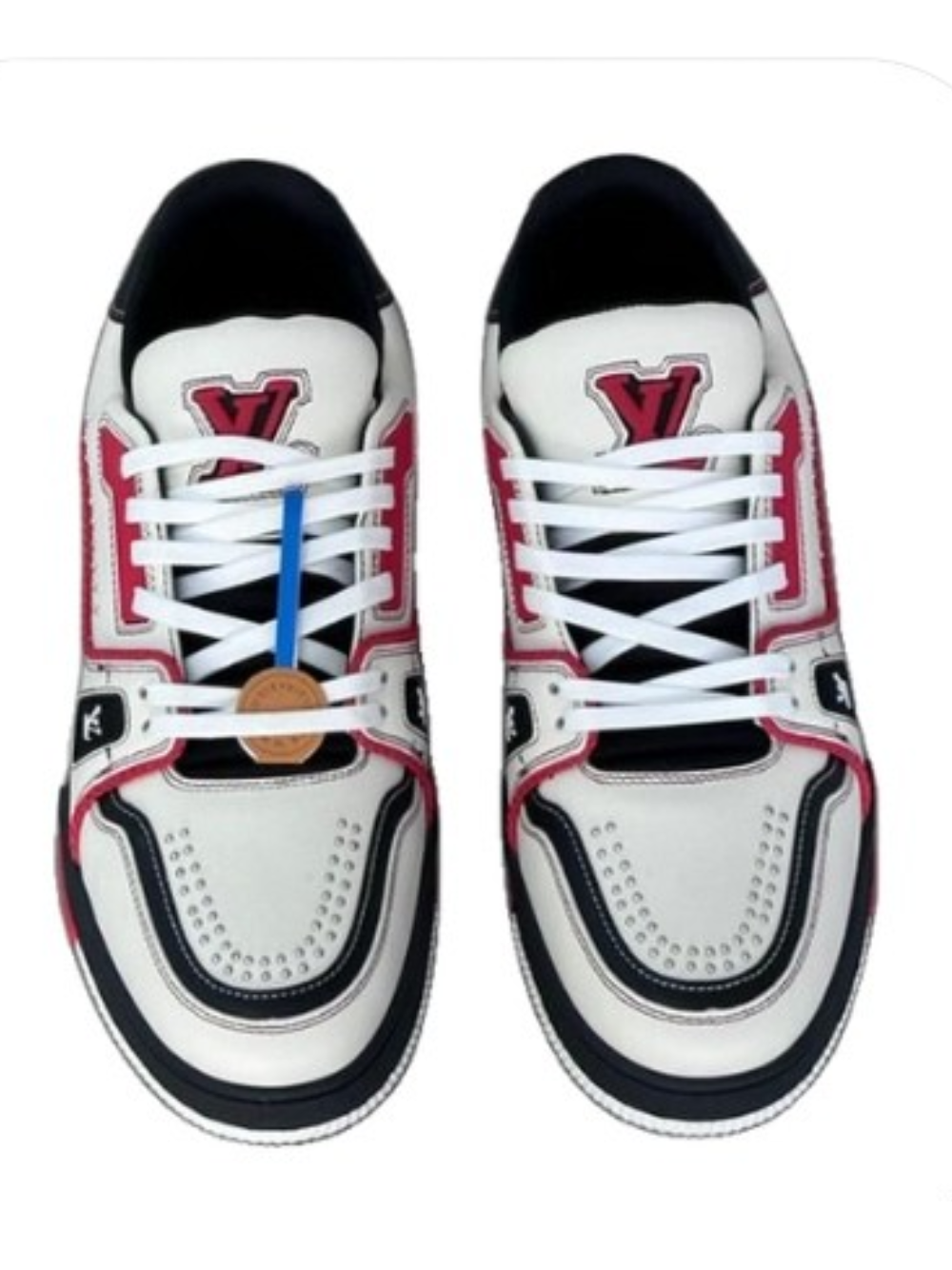 Louis Vuitton Lv Trainer White Red Black