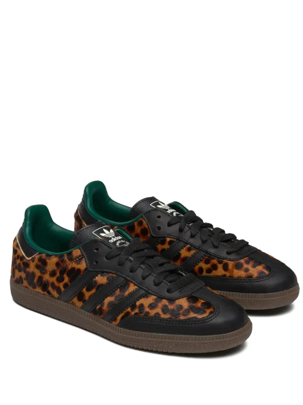 Adidass Samba OG Black Green Leopard
