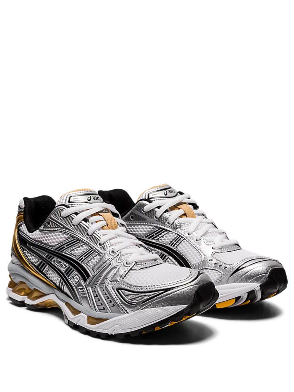 Asicss gel kayano 14 grey gold running shoes