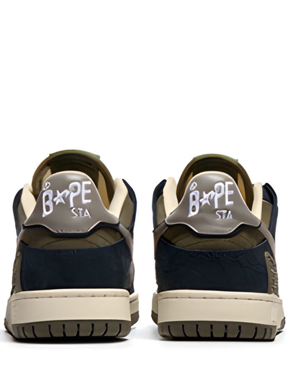 A Bathing Ape Bape SK8 Sta Sneakers in Army Green Gray Blue