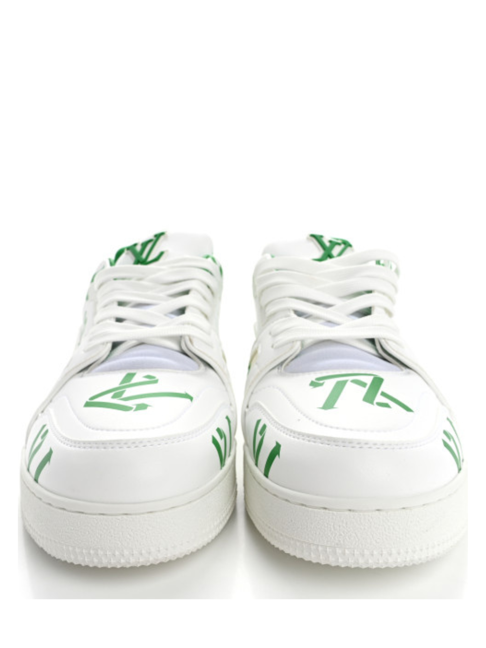 Louis Vuitton LV Monogram Trainer Green Logo Sneakers Sale Fix