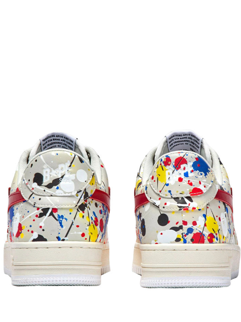 A Bathing Ape Bapesta Low Paint Splatter