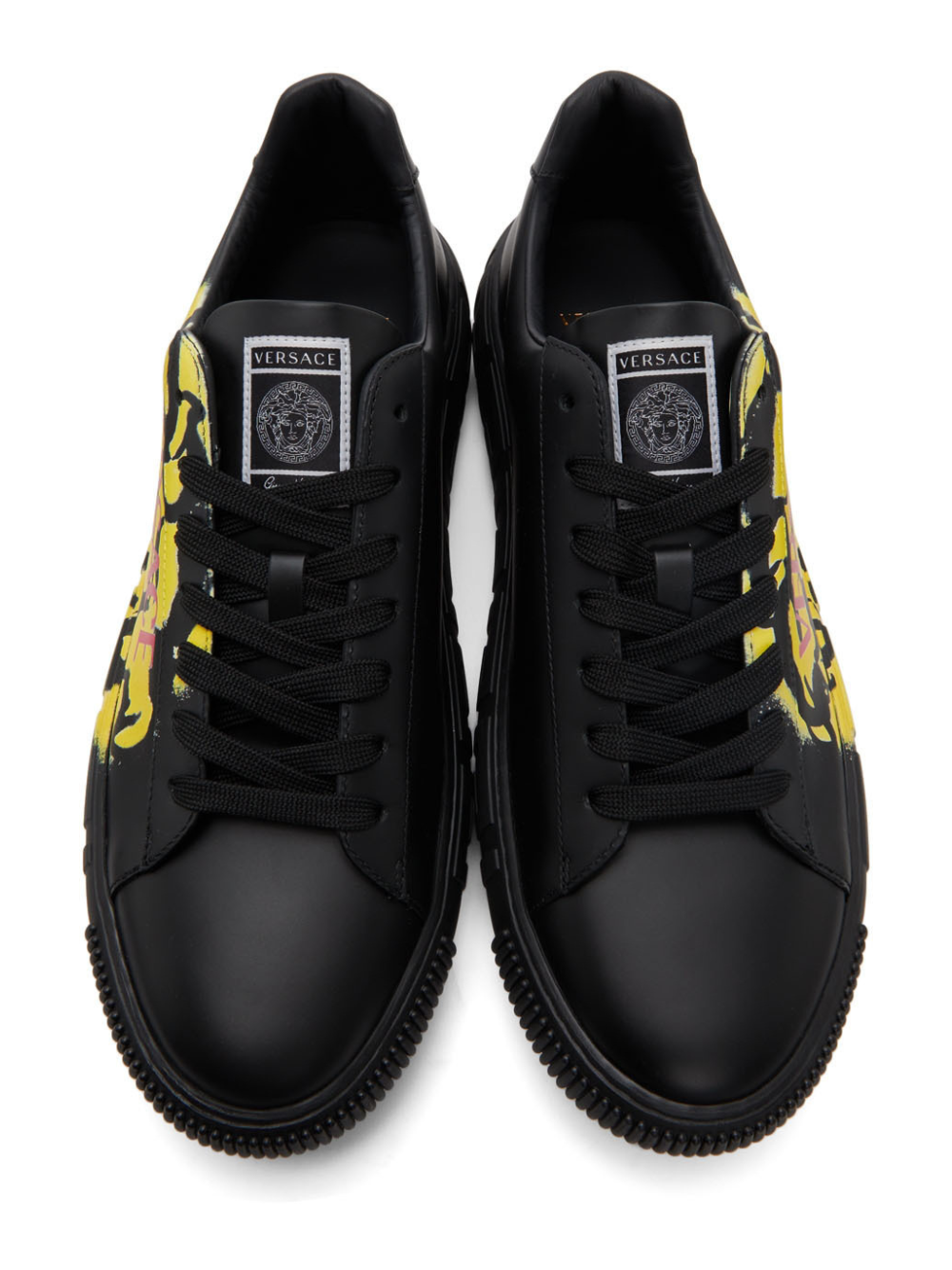 ...Versace Greca Medusa Smile Leather Sneakers