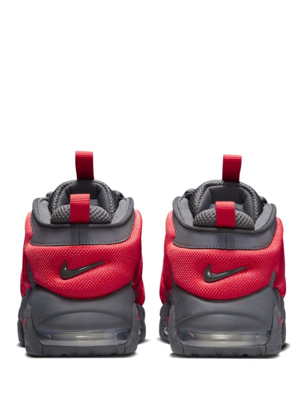 Nikee Air More Uptempo Dark Grey Light Crimson