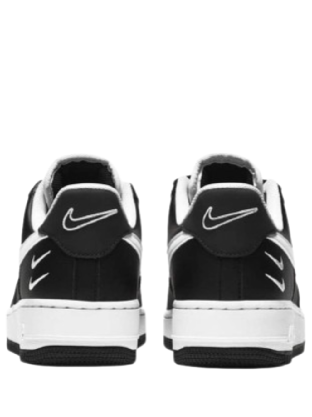 nikee Airforce 1 low double mini swooshes black white