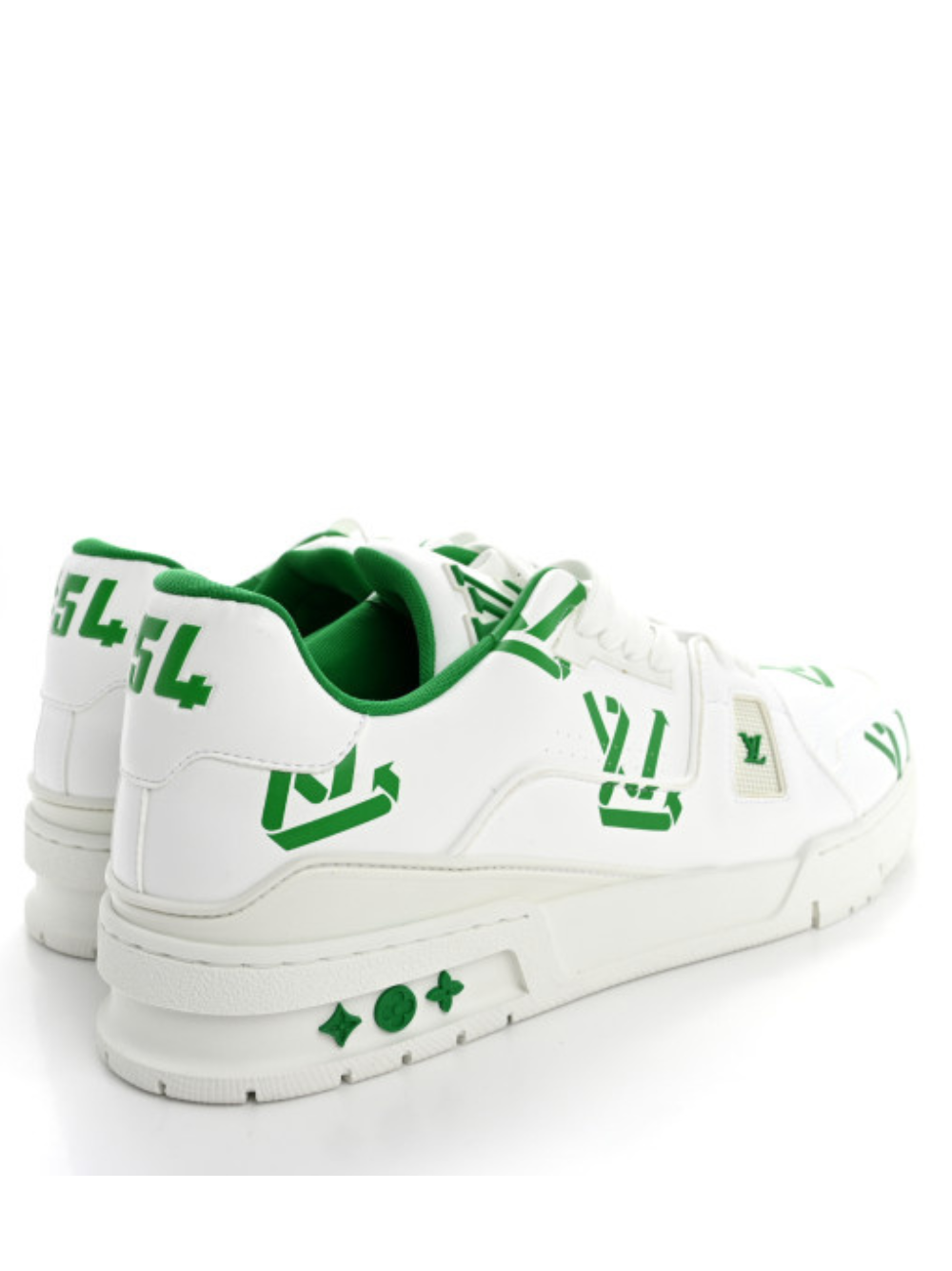 Louis Vuitton LV Monogram Trainer Green Logo Sneakers Sale Fix