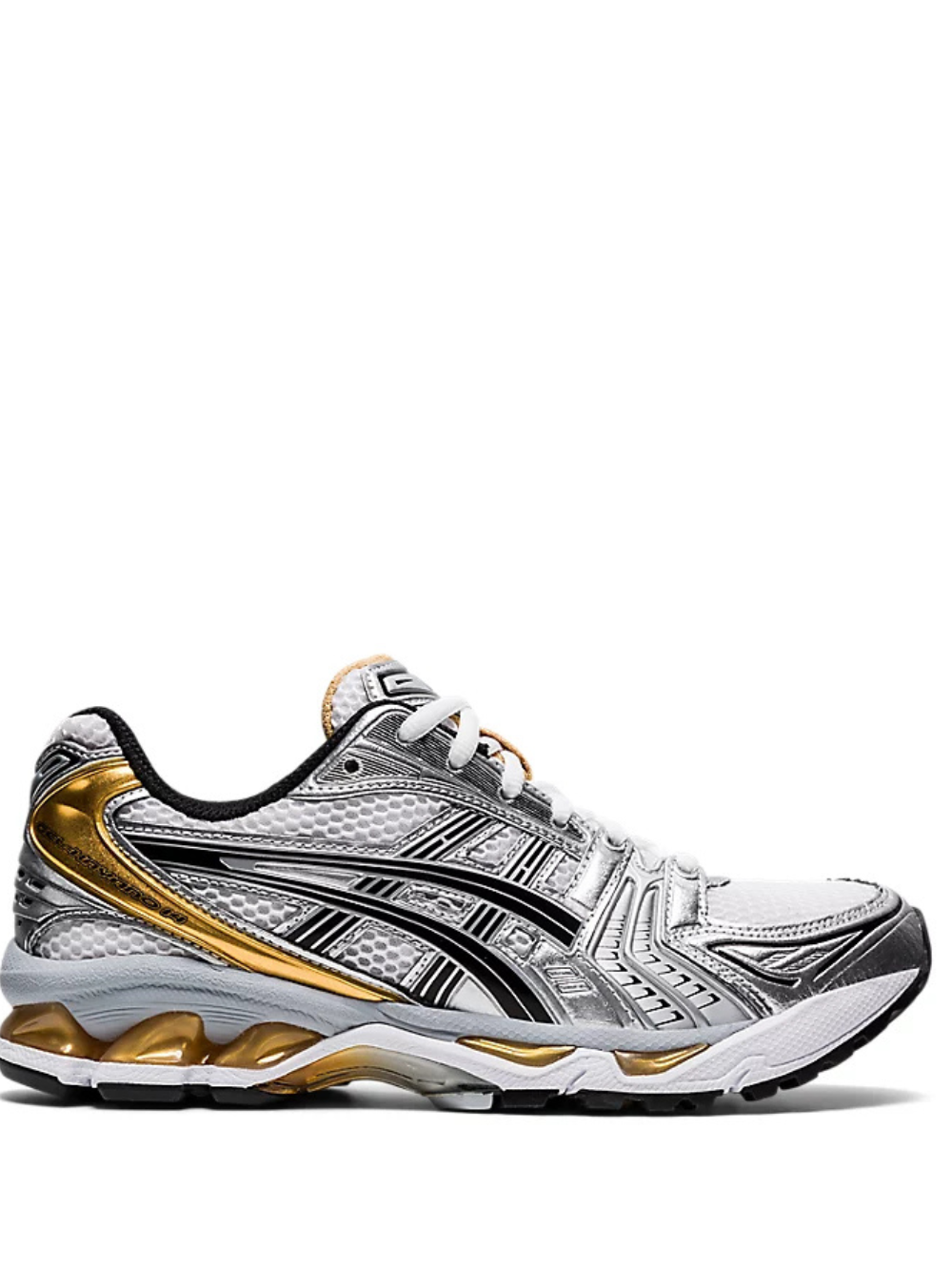 Asicss gel kayano 14 grey gold running shoes