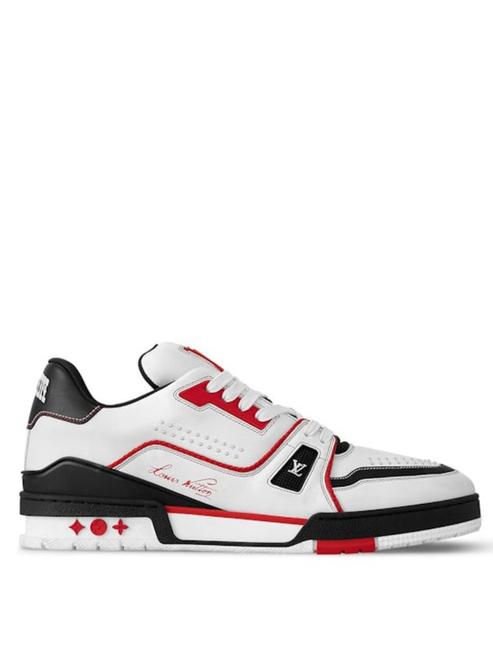 Louis Vuitton Lv Trainer White Red Black