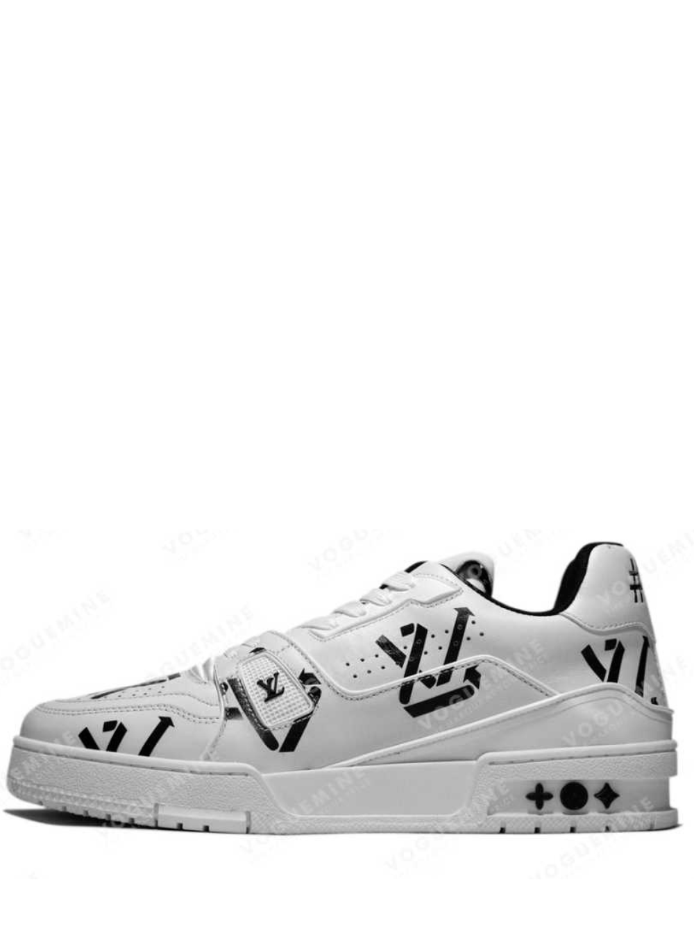 Louis Vuitton LV Monogram Trainer Black Logo Sneakers