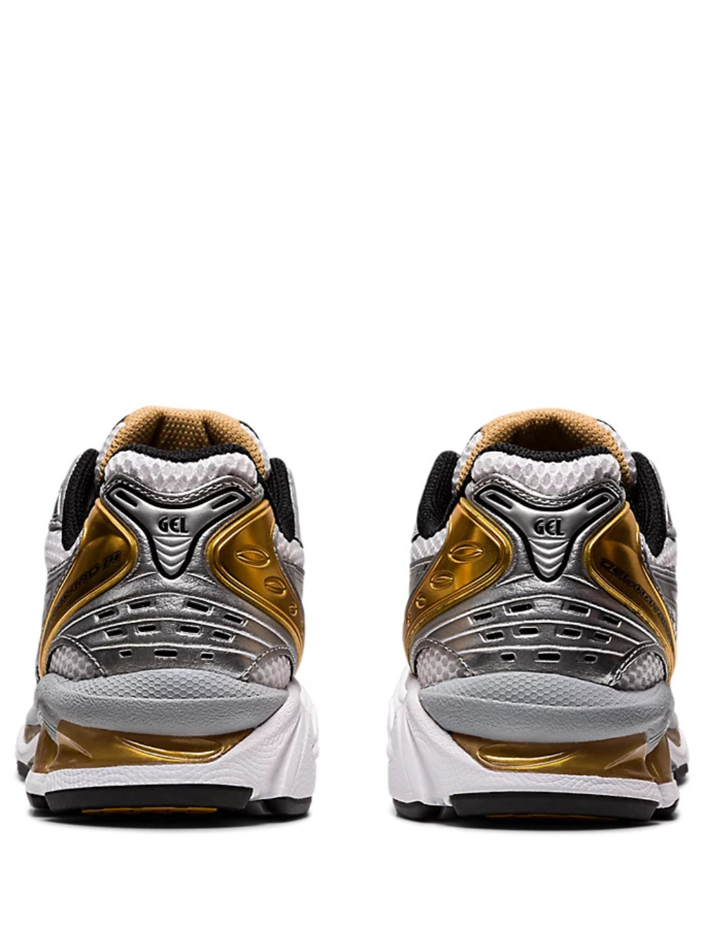 Asicss gel kayano 14 grey gold running shoes